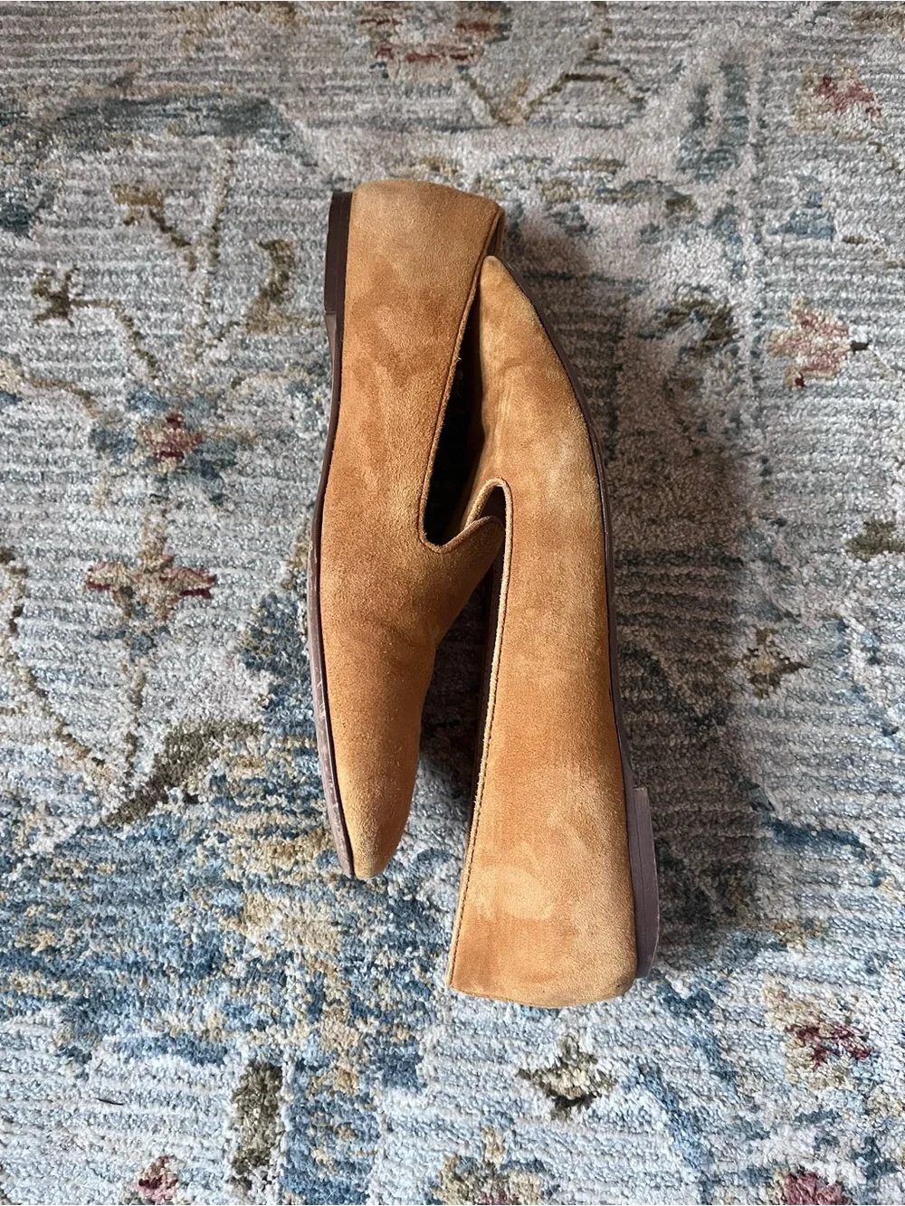 J. Crew Mustard Suede Smoking Slippers Size 8